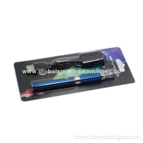 eGo Electronic Cigarette Evod Starter Kit, Blister Card, 650, 900, 1,100mAh Evod Battery Capacity